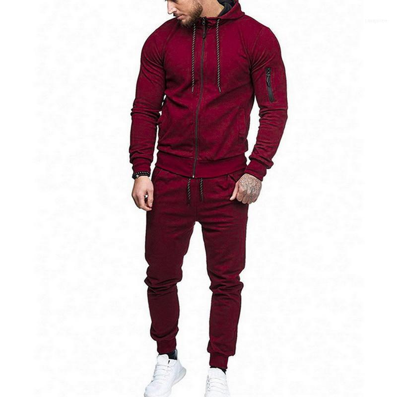 

Men's Tracksuits Adisputent 2021 Men Fashion Long Sleeve Hoodies+Pants Set Male Tracksuit Sport Suit Gyms Casual Sportswear Suit1, Gray