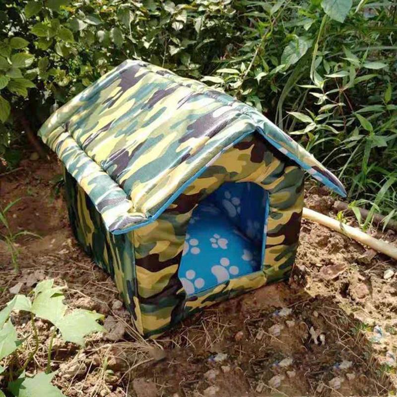 Blue Tinksky One-Touch Portable Folding Large Dog Cats House Tent for Indoor Outdoor Waterproof Durable Size L