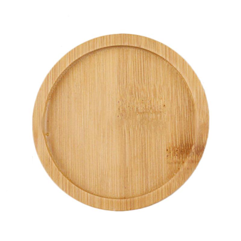 

Plant Saucer Bamboo Tray Tabletop Set Succulent Ceramic Flower Pot Coasters Round Grooved Base Creative Drip Water Container Planters & Pots