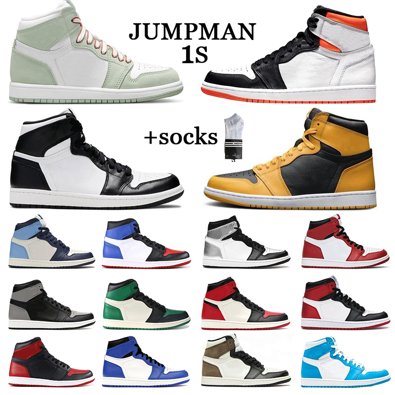 

without box jumpman 1 1s HIGH OG Basketball shoes for men women Chicago lack White Shadow Game Royal Bred Toe Dark Mocha mans trainers tennis sports sneakers, # 16 shadow 2.0 36-46