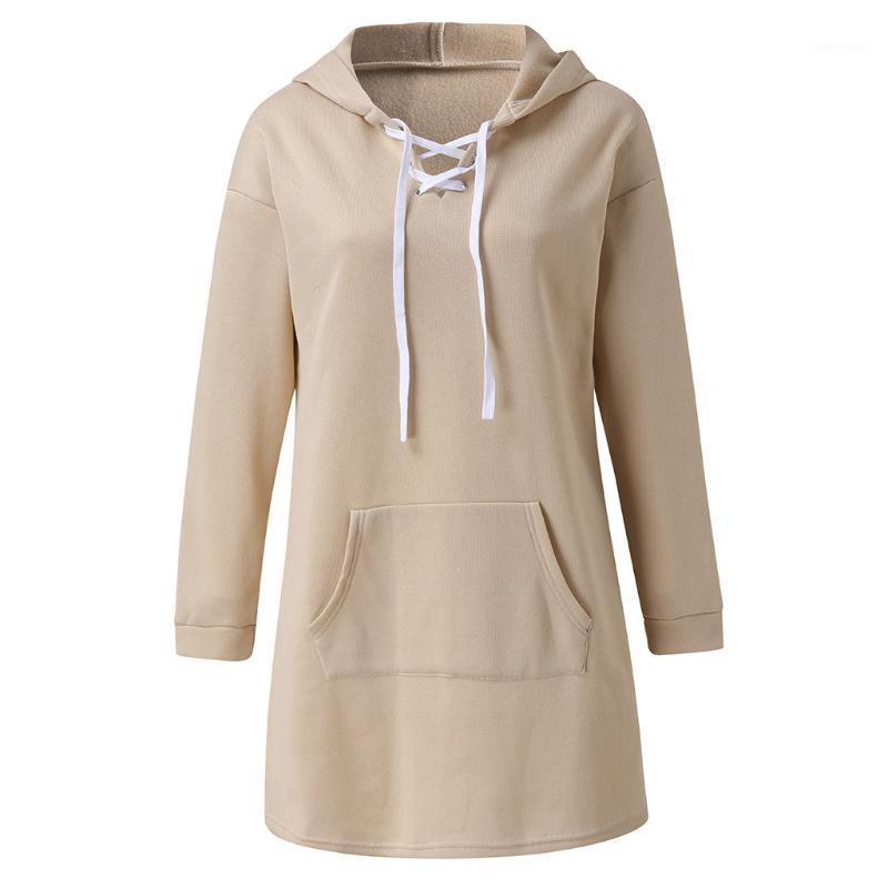 

Casual Dresses Nice Autumn Fashion Women's Solid Color Mini Sexy Loose Wild Long-sleeved Dress V Collar, Black