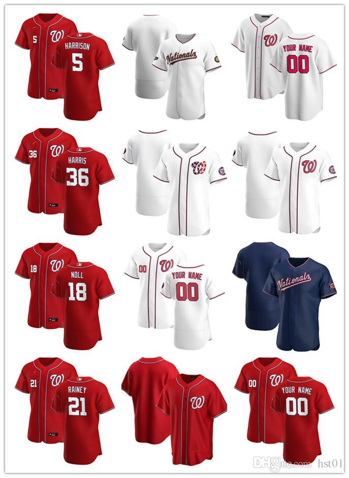 

Custom Mens women youth Washington Nationals 18 Jake Noll 21 Tanner Rainey 36 Will Harris 5 Josh Harrison Baseball Jerseys Red, Blue;black