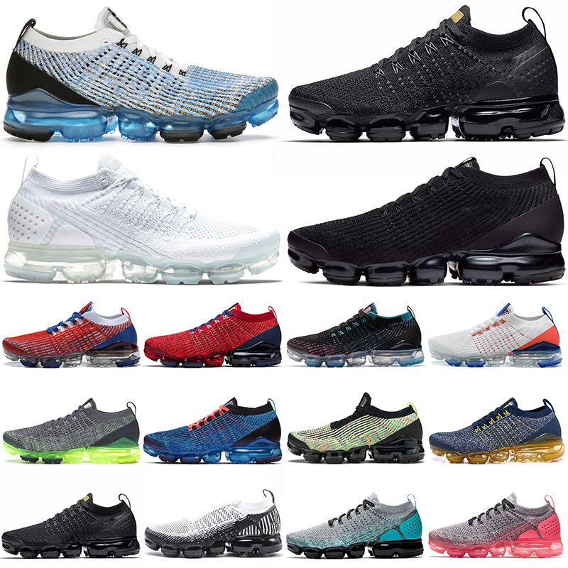 

discount 3.0 plus running shoes men women fly knit Triple Black USA Pure Platinum Oreo Noble Red South Beach Zebra mens sports sneakers trainers walking jogging, 3.0 40-45 multi-color