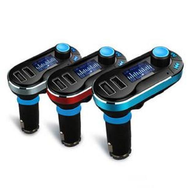 

2021 New Bluetooth Car FM transmitter Dual USB Car Charger MP3 Player Car Kit for Mobile phone Free DHL
