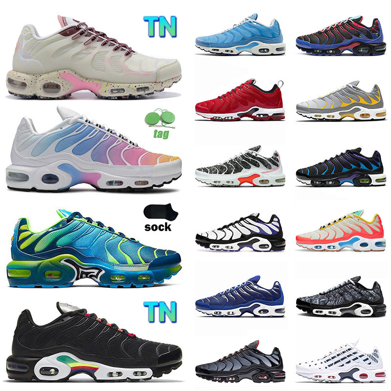 

Hotsaling mens womens tn plus running shoes 2022 White Yellow Black Gold Terrascape Sail Sea Glass Tan Burgundy Gradient Red Mint Green Sneakers Designer Trainers, V41 40-46
