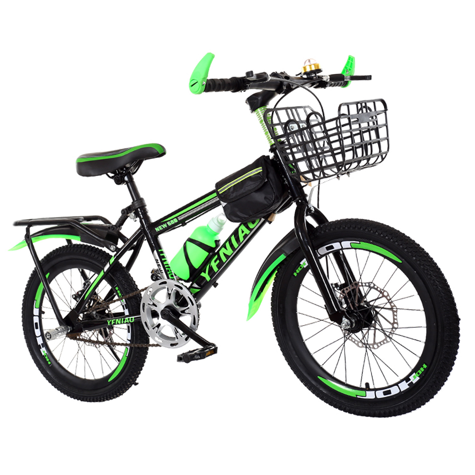 

18-inch Children Bicycle Mountain Bike Fashionable And Durable Freestyle Balance Bike Suitable Bike For Students Snow Bicycle, Multi-color