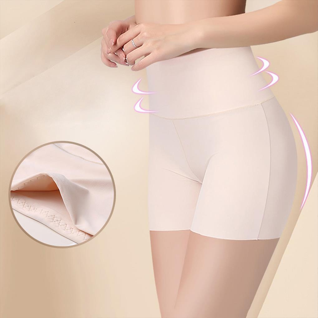

comfortably anti friction short thigh women leggings band lace safety mid waist breathable panty, Black