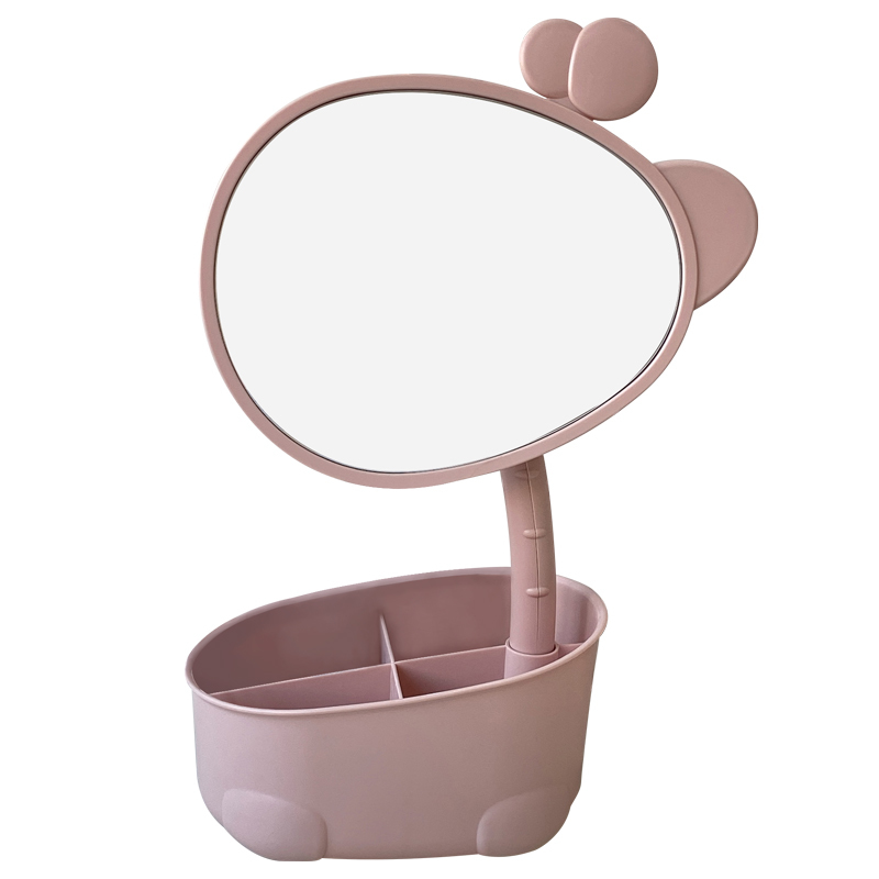 

INS Style Girl Heart Cute Desktop Makeup Dormitory Online Celebrity Rotating Storage Dressing Mirror