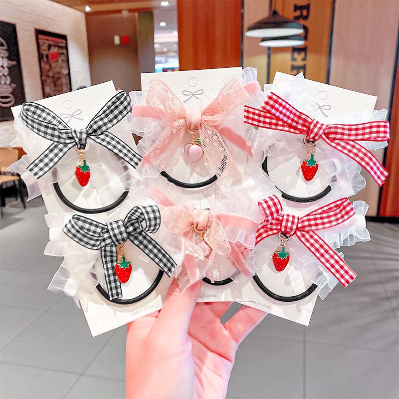 

Hair Accessories 2pcs/Set Bowknot Scrunchies Rubber Band For Women Girls Ponytail Holder Ties Rope Elastic Bands, Slivery;white