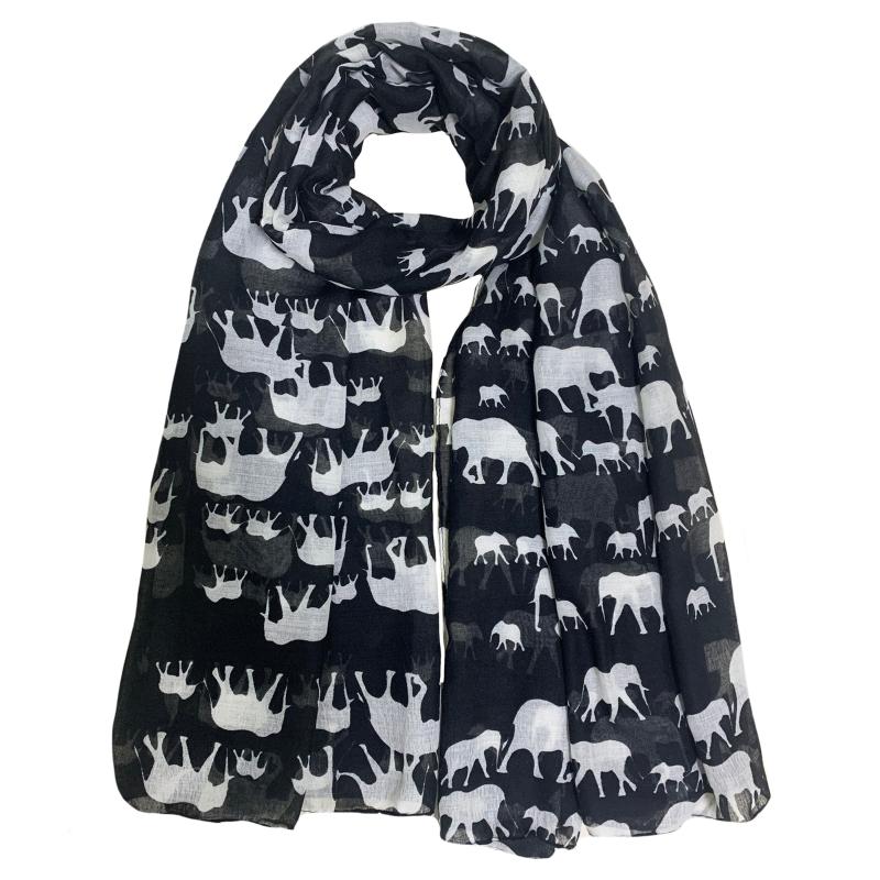 

Scarves Elephant Animal Print Women's Scarf Shawl Wrap Soft Lightweight Oversized