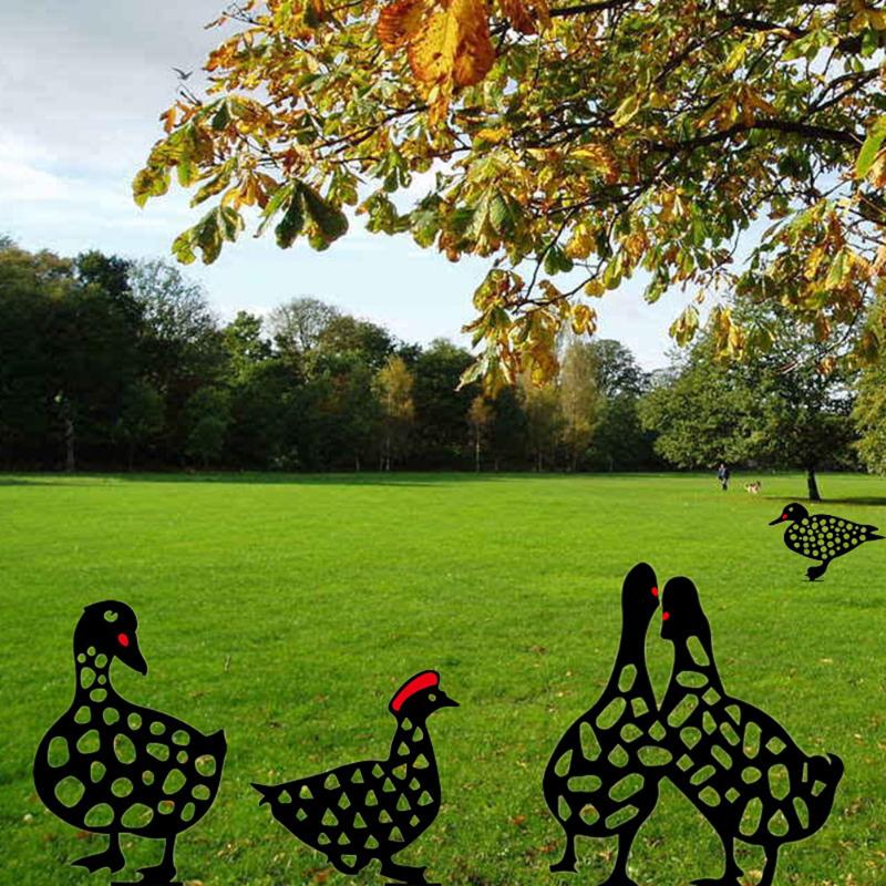 

1Pcs Duck Backyards Art Statues Acrylic Display Simulation Silhouette Hollow Out Outdoor Courtyard Lawn Ornaments Garden Decorations
