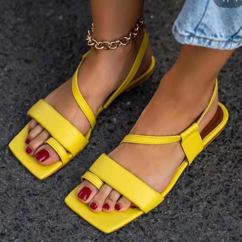 

Sandals 2021 Summer Candy Color Outdoor Casual Women's Shoes Comfortable Open Toe Ladies Plus Size, Purple