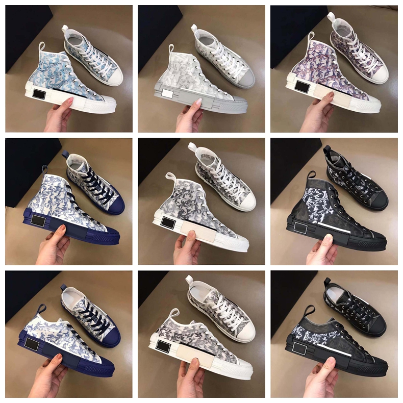 

New low casual shoes B23 Top Sneakers designer plaid pattern platform classic leather skateboard shoe men and women home011 01, #37