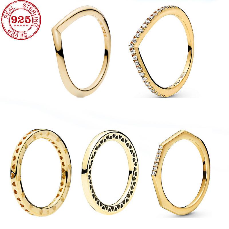

Original Pan Ring Authentic Real 100% 925 Sterling Silver Couples For Woman High Quality Fashion Luxury Jewelry Cluster Rings