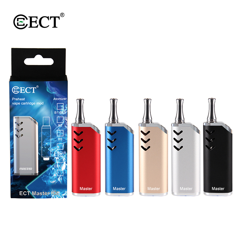 

ECT Master Magnetic e cigarette Preheat VV Battery 650mAh Vape Mod with Kenjoy B10.5ml Ceramic Cartridges for Thick Oil