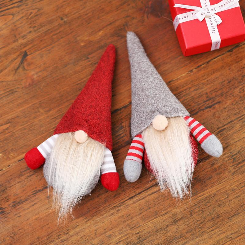 

Christmas Decorations Faceless Old Man Tree Hanging Ornaments Handmade Plush Gnome Santa Doll Decoration Xmas Gift