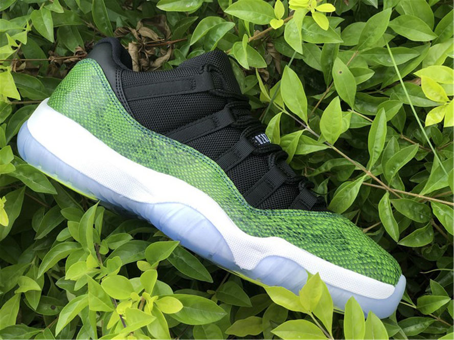 

Jumpman 11 Low Green Snakeskin Basketball Shoes Real Carbon Fiber 11s Trainer Sports stylist Fashion Sneakers Come With Box, #2