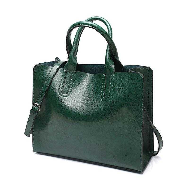 

CLASSIC FLOWER HBP Women bag Oil wax Women's Leather Handbags Purse Luxury Lady Hand Bags Pocket messenger Big Tote Sac Bols green color