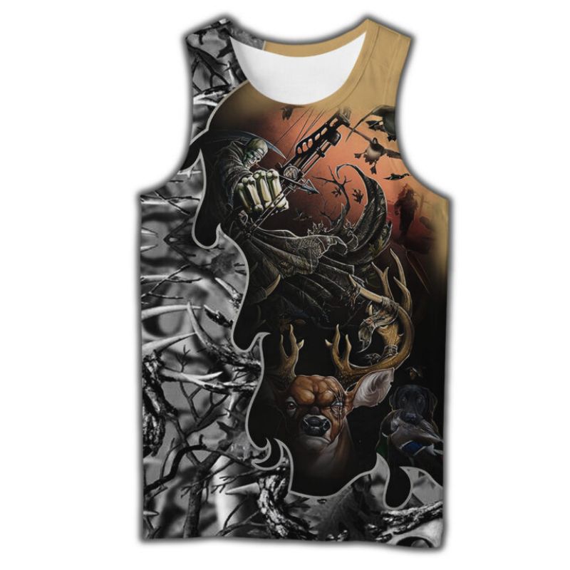 

Antelope seal pattern 3D printing high quality men' vest summer daily travel street party beach novel visual stimulation gothic style, White;black