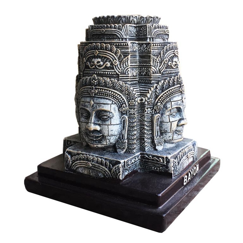 

New Handmade Painted Cambodia Angkor Wat Khmer Smile Resin Crafts Creative Home Decortion Tourism Souvenir Gift 210326