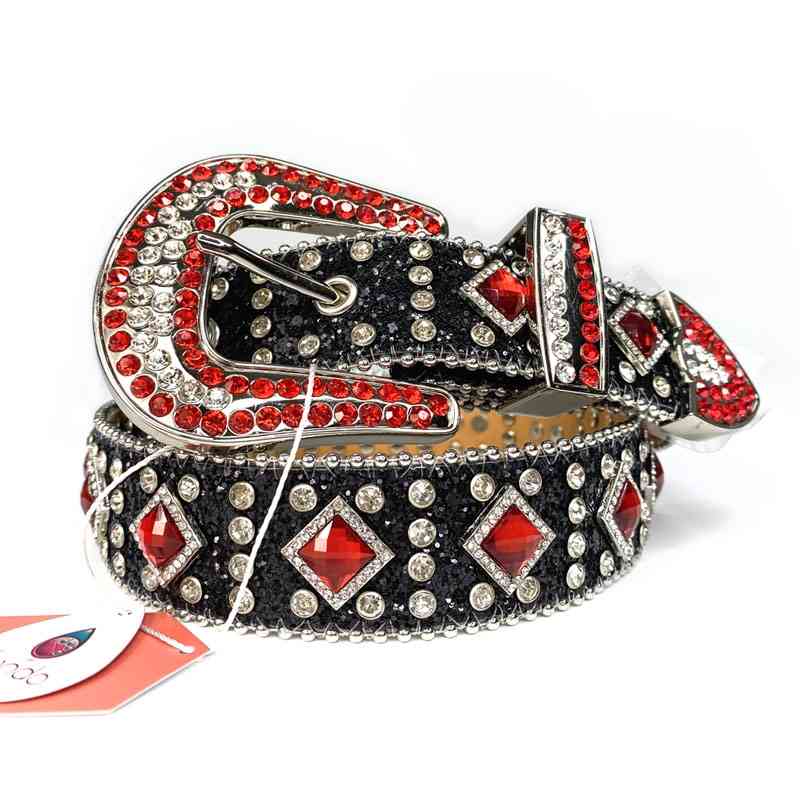

Designer belts 2023 Vintage Luxury Fancy Rhinestone Chic Strap Crystal Western Cowboy Studded Belts For Women Men Cinto De Strass