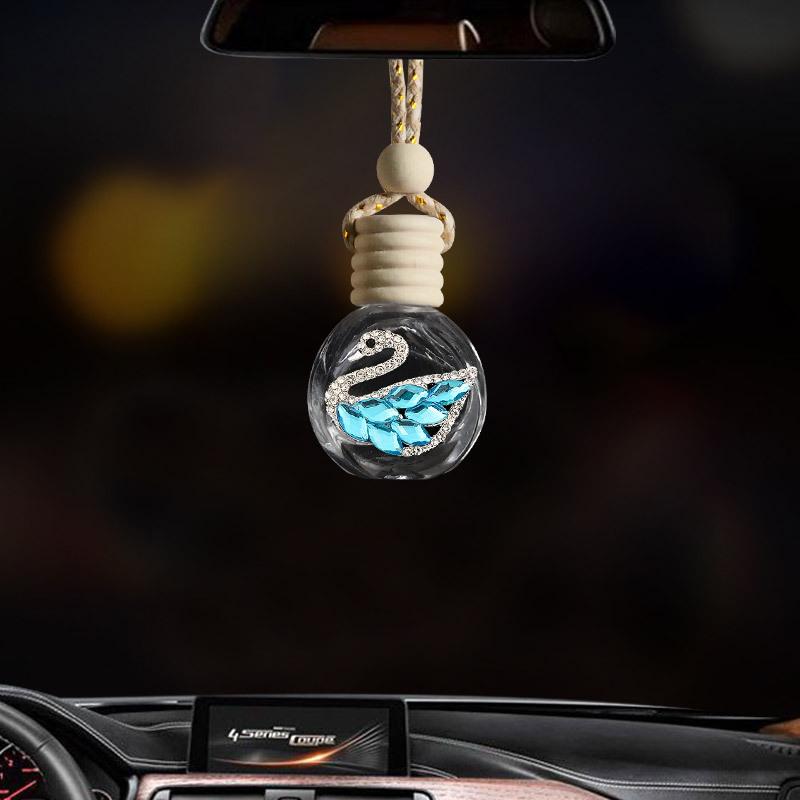 

Interior Decorations Car Pendant High-End Swan Crystal Accessories Elegant