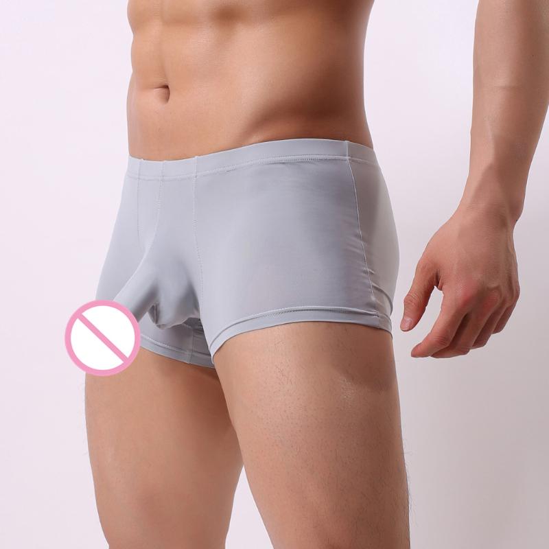 

Underpants Men's Boxer Sexy Breathable Elephant Nose Bulge Pouch Male Underwear Gay Calzoncillos Boxershorts Men, Blue