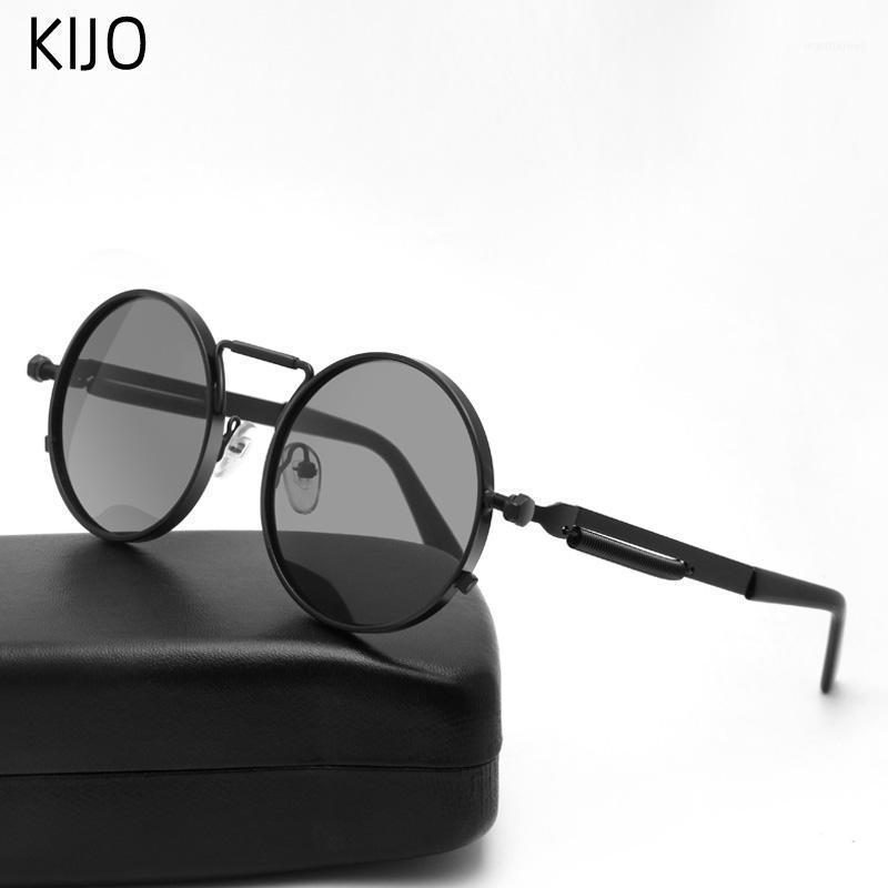 

Sunglasses Retro Men Ladies Handsome Punk Style Round Metal Frames Color Lens Fashion Glasses Gafas Sol Mujer1