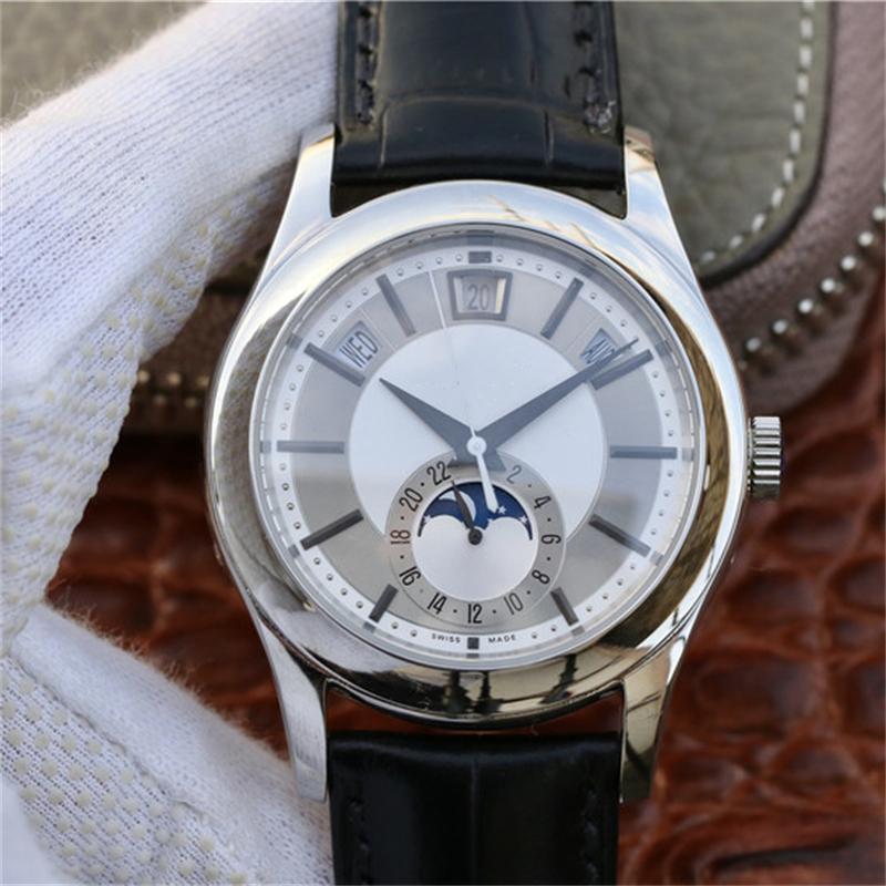 

KM 5205G-013 mens watches 40cm 324S automatic machine has a fine steel case with moon phase, week and month calendar movement Wristwatches S, Box