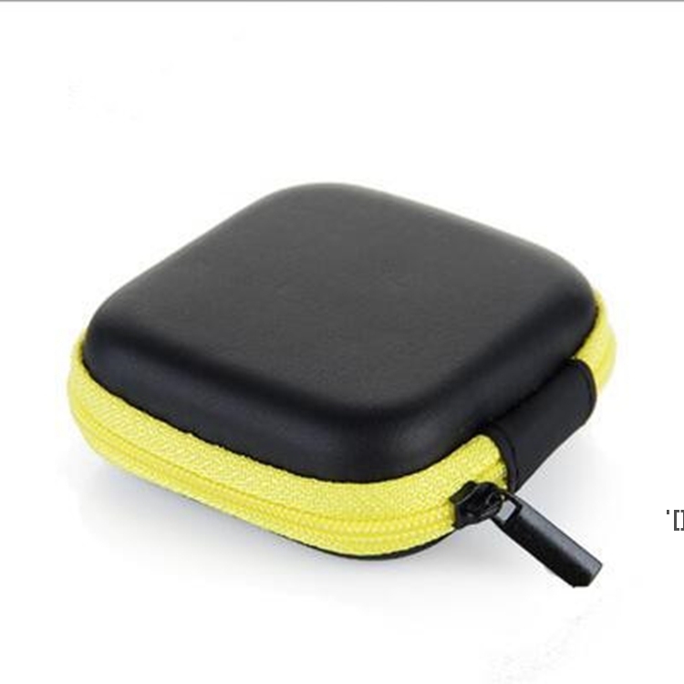 

Headphone Case PU Leather Earbuds Pouch Mini Zipper Box Protective Fingertip Gyro Boxes Earphone Storage Bags Eva Earphones Bag HHE7021, As pictures
