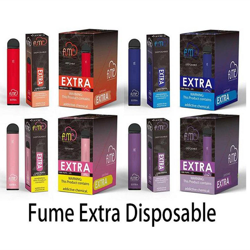 

Fume Extra 1500 Puffs Disposable Vape Pen Kit 850mAh Battery 5ml Pods Cartridges Vapors Device e Cigs Vaporizers Kits bang xxl puff max