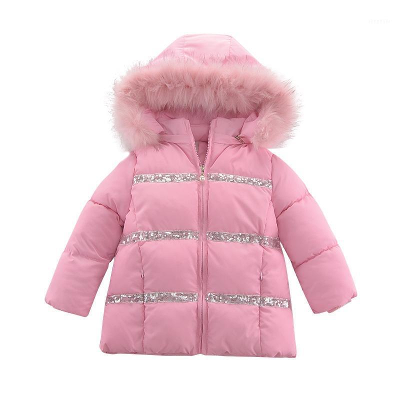 

Jackets 2021 Parkas Warm Down Jacket Children Coat Hooded Solid For Girls Childrens Clothing 1-10 Years, Blue;gray