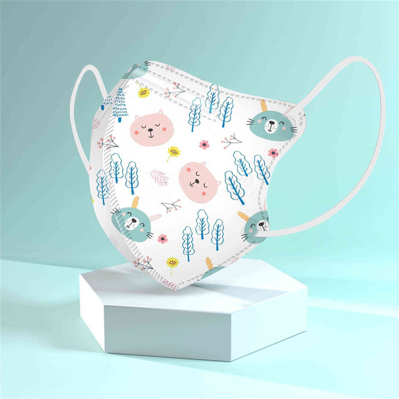 

10pc Child Baby Cartoon Mask Disposable 4layer Girls Children Protective Face 3d Design Cover Masque Decoration Mascar