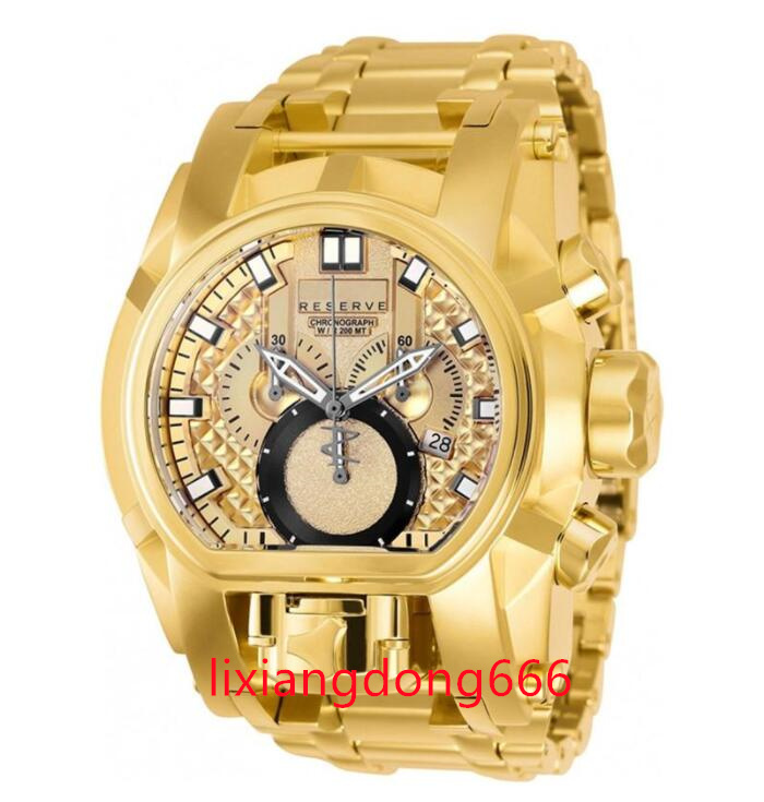 

Reserve Bolt Zeus Undefeated Luxury Watch Stainless Steel Top Quality Men's Quartz Wirstwatch Invicto Reloj De Hombre, 50m waterproof