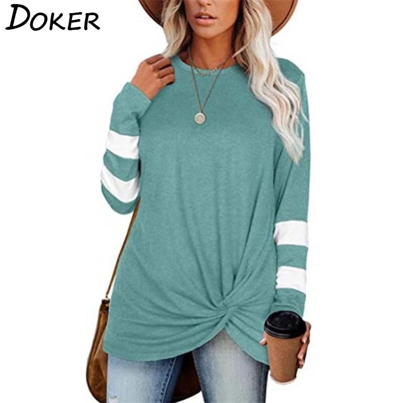 

Oversized T Shirt Women Clothes Spring Fashion O Neck Long Sleeve Casual Tshirt Tops Loose Streetwear Tee Femme Ropa Mujer 210604, Mint green