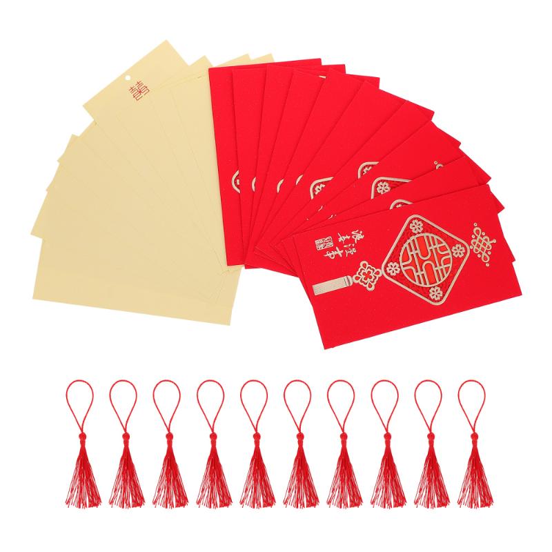 

10pcs Chinese Style Invitations Cards Paper Romantic Wedding Invitation Greeting