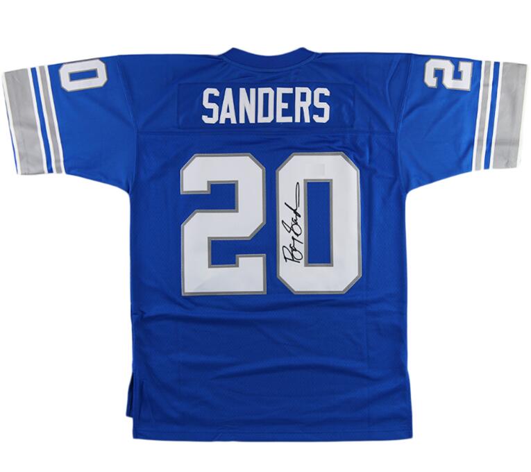 

barry sanders matthew stafford Signed Autograph signatured Autographed auto jersey shirts, Black;green