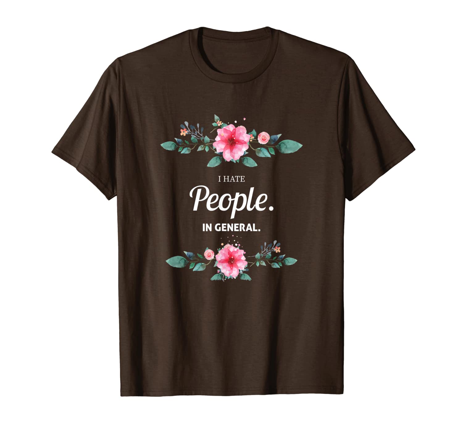 

i hate people in general t-shirt, White;black