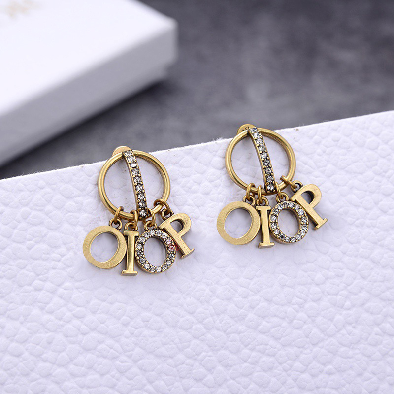 

With BOX HOT SELL diamond Charm earrings aretes Ear Cuff for women party wedding lovers gift jewelry engagement lz0323, Golden