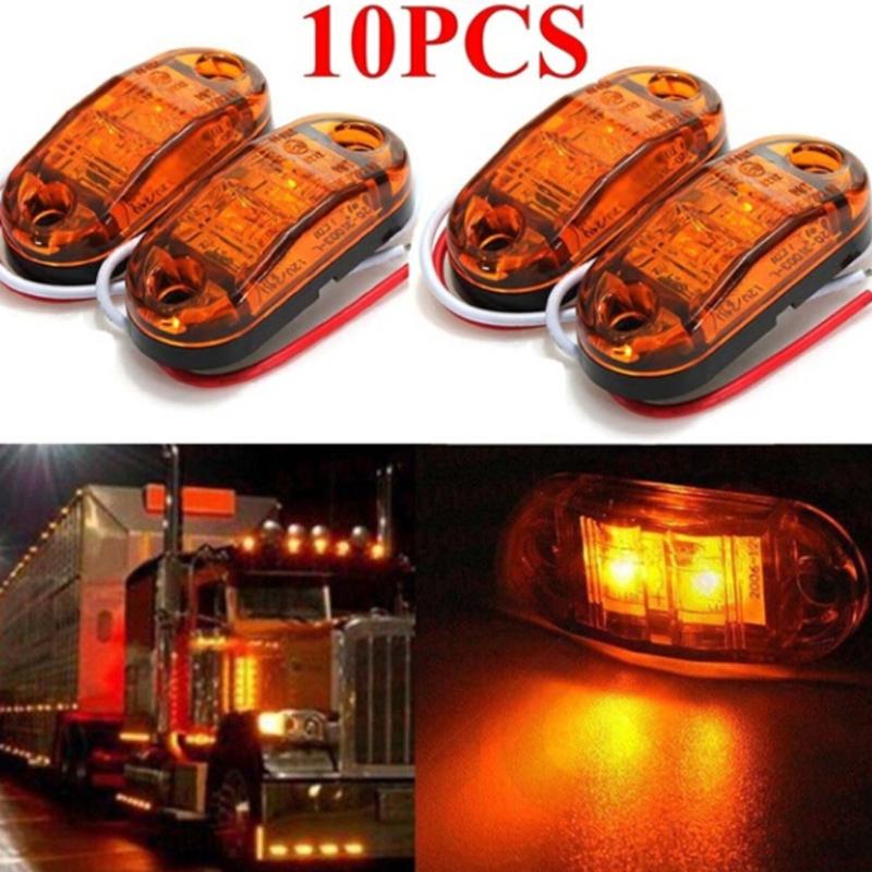 

Car Headlights Creative 10Pcs LED Amber Side Marker Light Lamp Truck Trailer Kit