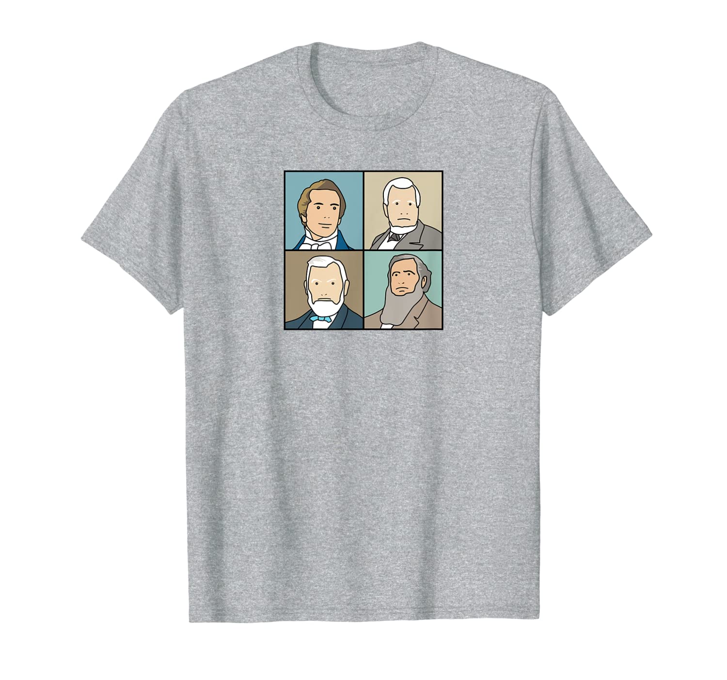 

mormon funny cool lds t-shirt latter-day prophets graphic, White;black