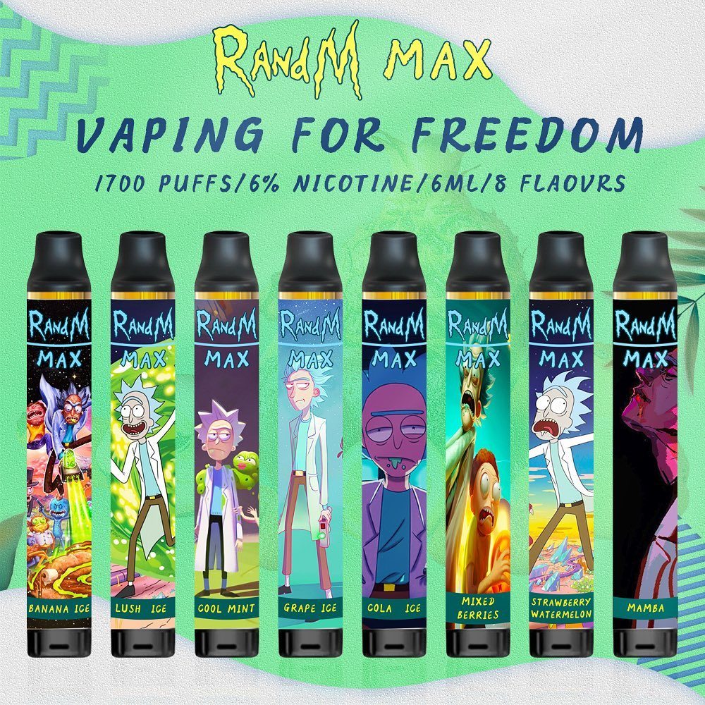 Original Rm Max Disposable Device Cigarettes 1700 Puffs 6ML Pre-Filled Vape Pods 1100mah battery aviliable GST Bang Iget xxl-image-699239650