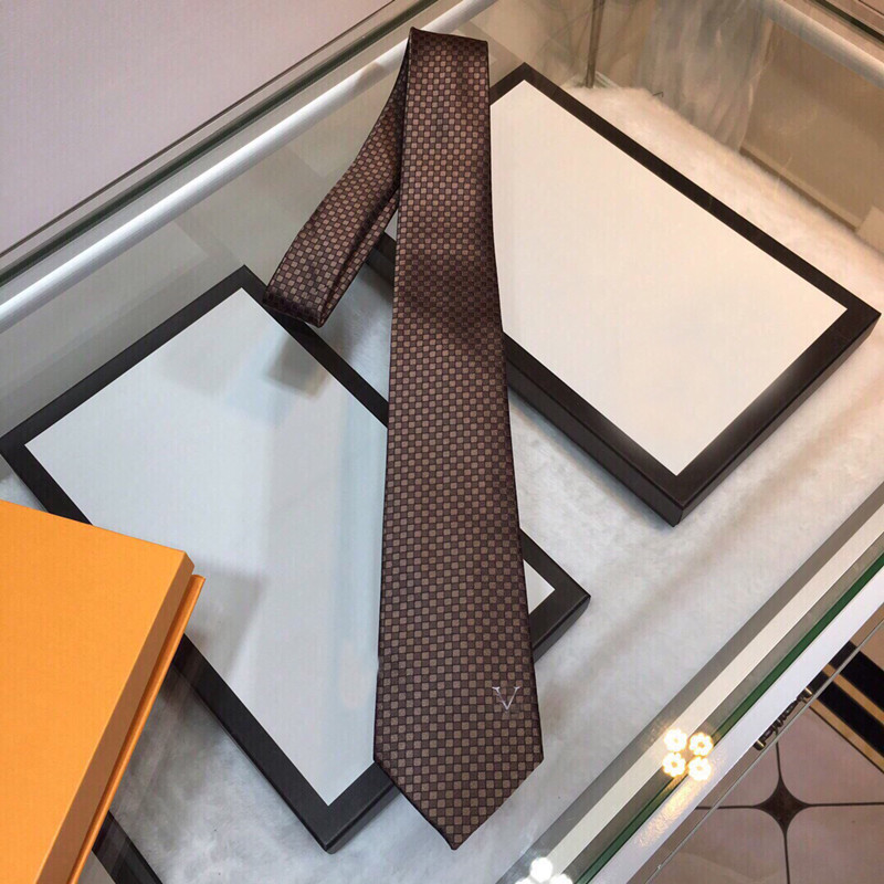 

Handmade Ties Men Plaid Jacquard 4 Colors Woven Letter Printed Tie Solid Colours Business Casual Embroidery Neckties