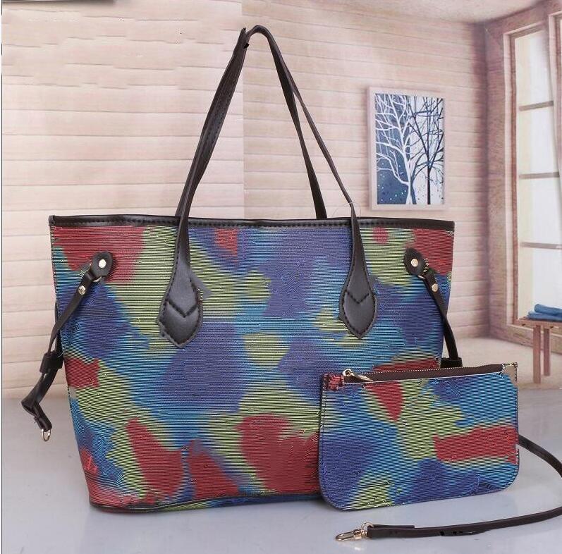 

2021 Luxurys Designers Bags Classic 2pcs/set Women Leather Soho Bag Disco Shoulder Purse lady Totes handbags Fashion tote with wallet, Gray