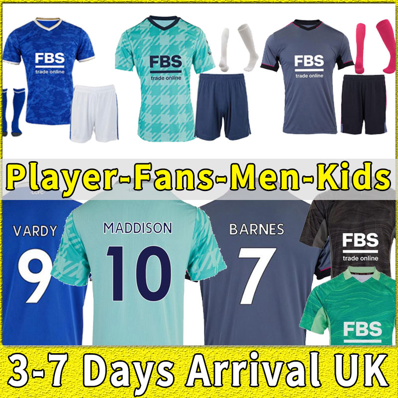

The Foxes soccer jersey 21 22 football shirt CITY 2022 VARDY AYOZE camiseta NDIDI MADDISON goalkeeper maillot de foot uniform Men+kids kit p, Black;yellow