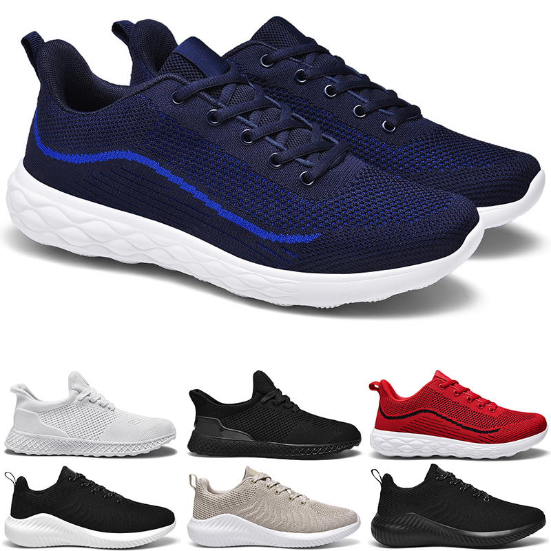 

men running shoes classic navy blue mesh sneaker breathable outdoor soft jogging walking tennis shoe sports sneakers, Color 7