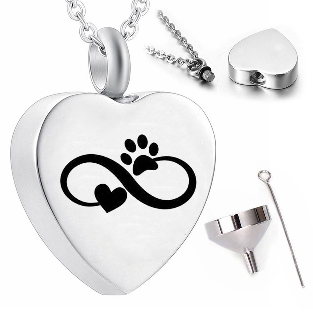 

Wholesale heart-shaped pet dog ashes pendant souvenir cremation jewelry urn keepsake gift
