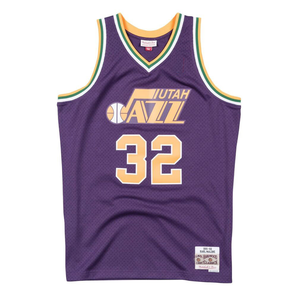

Mitchell & Ness Swingman Jersey Karl Malone Purple Mailman 91-92 Men Women Youth basketball jersey Size -6XL Or custom any name number