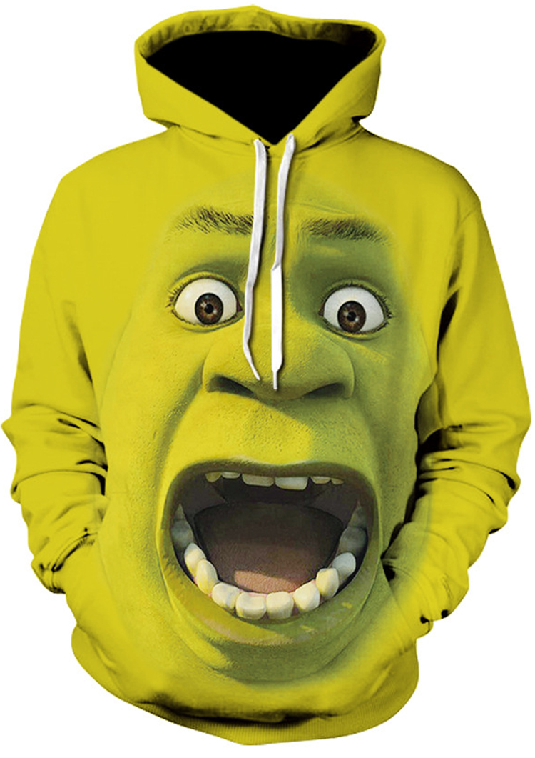 

Hoodies Designer men's fashion Shrek Shirt Funny hoodie hip hop Streetwear 3d Print sweatshirts hip hop Swag Style, Black