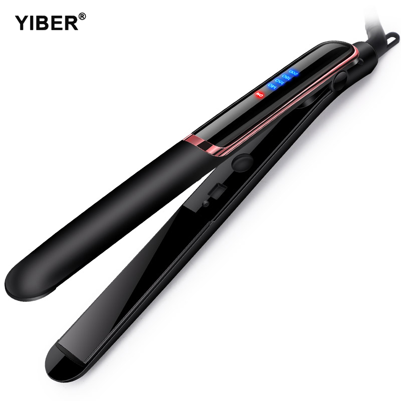 

Professional Hair Straightener Curler Negative Ion Hair Flat Iron LCD MCH Heating Fast Roll Straight Curling Iron Corrugation